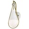 Nuvo Admiral 1-Light Wall Sconce Matte White and Natural Brass White Opal Glass 60/7921 - alternate 3